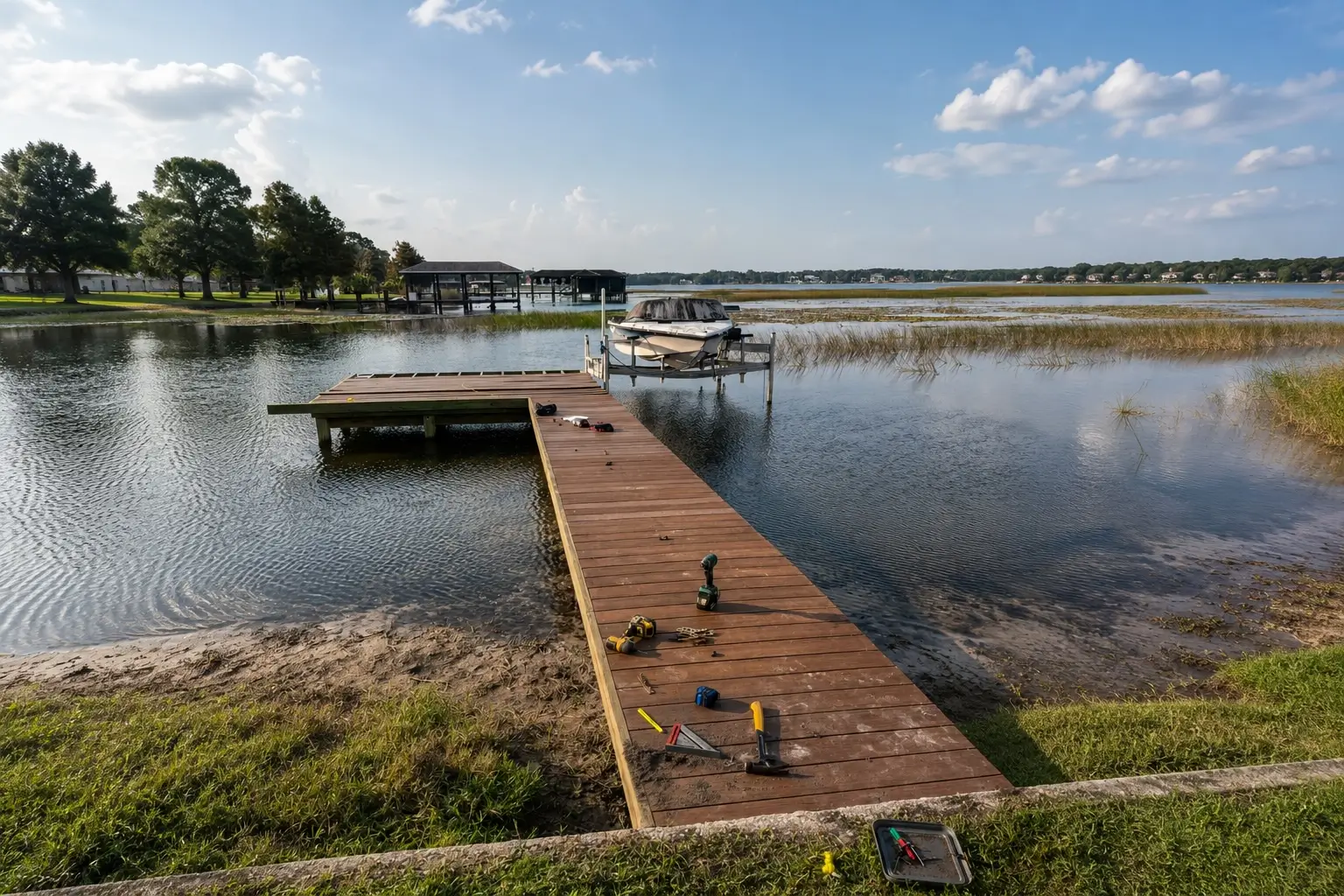 Deck project before - Carpentry services Orlando FL