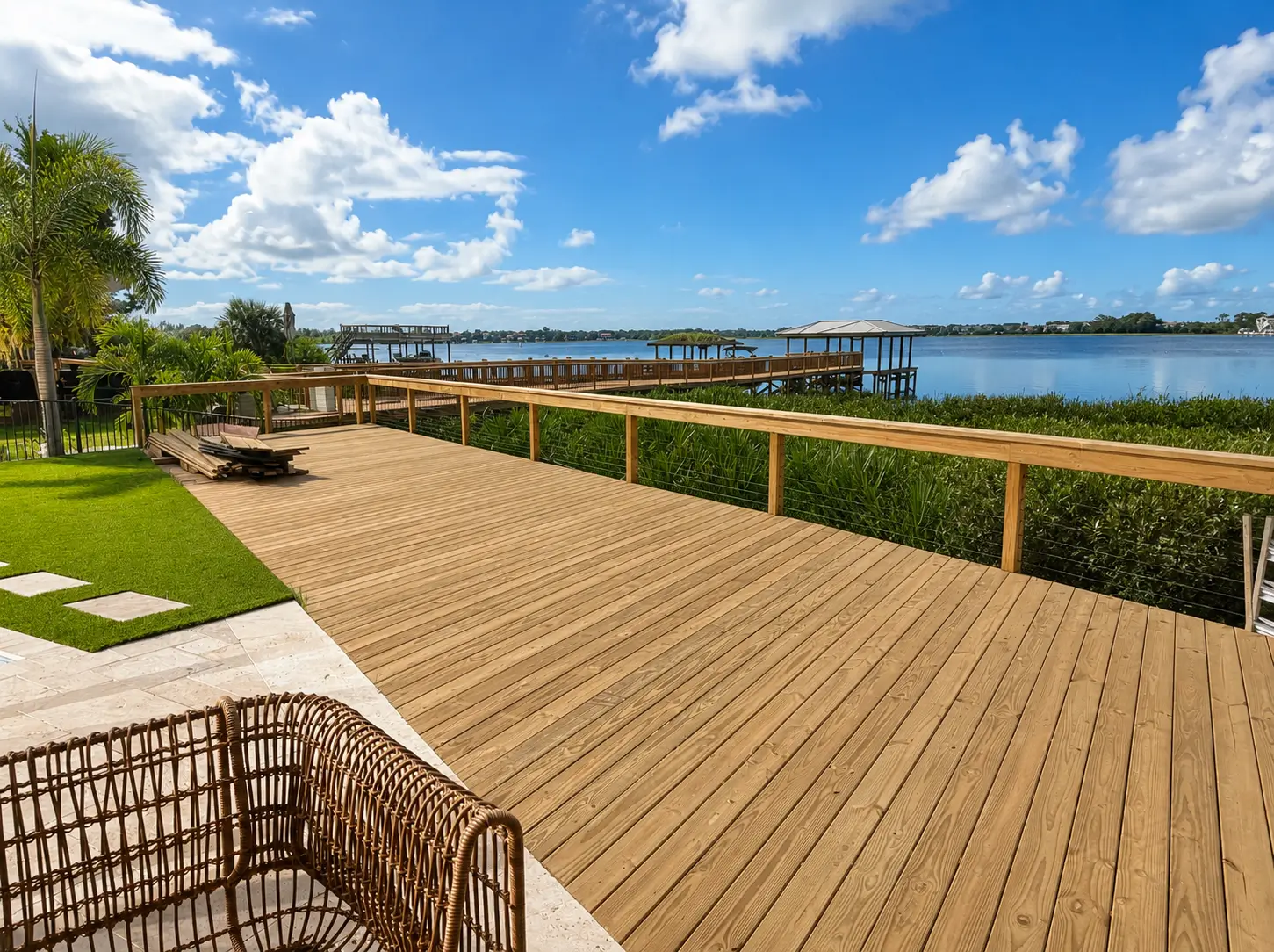Deck dock construction after - JP Carpentry Services Orlando