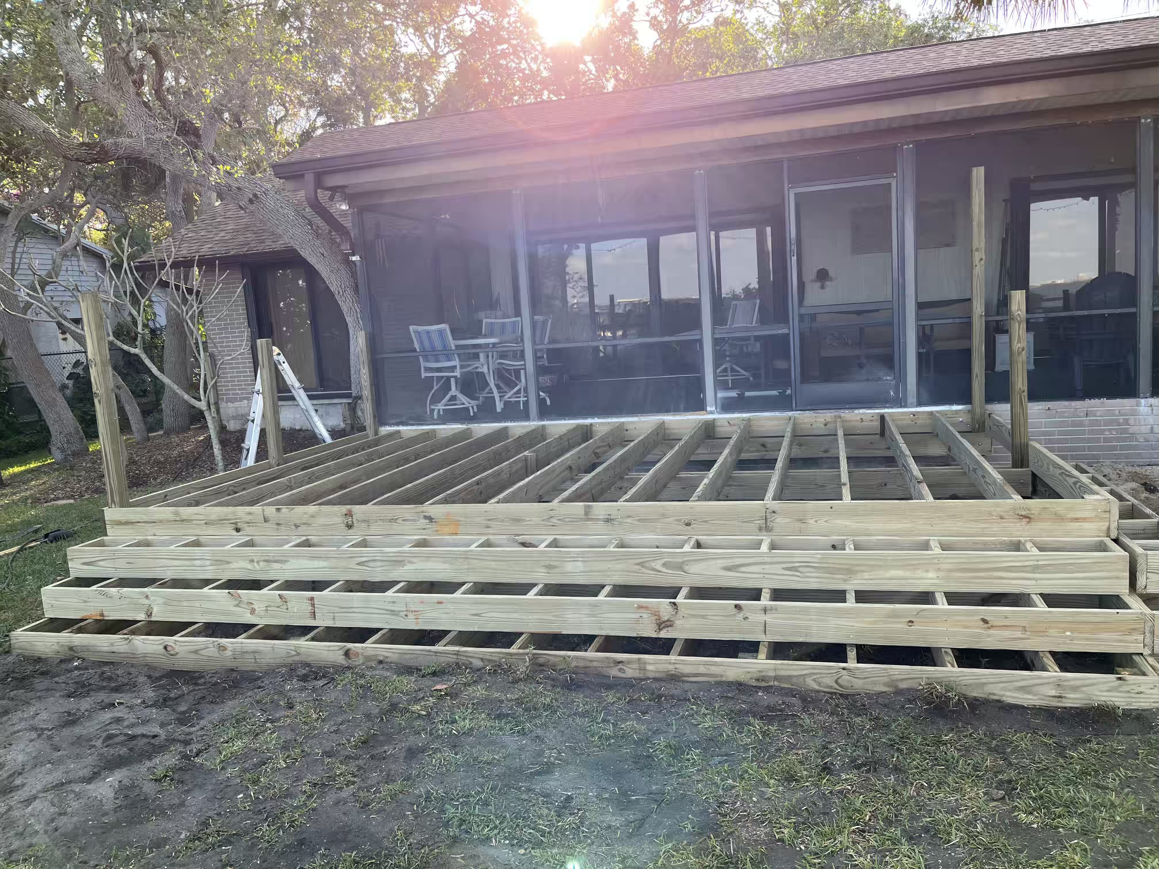 Pergola construction before - Altamonte Springs Winter Park FL